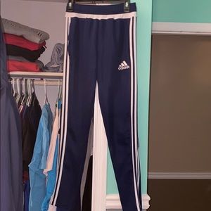 navy blue adidas track pants